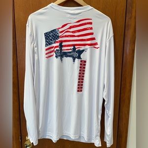 NWT Men's White Long Sleeve Fishing Shirt